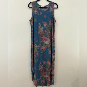 Women’s Tank Midi Dress Floral, Size L